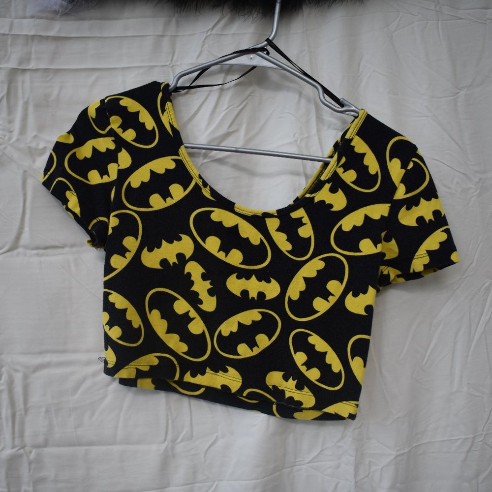Batman symbol crop top